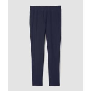 Eileen Fisher Washable Stretch Crepe Pant Black Size M Ankle Length